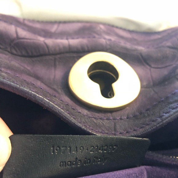 YSL muse two croc embossed satchel - Picture 8 of 8